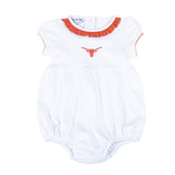 Magnolia Baby Lil' Longhorn Embroidered Short Sleeve Girl Bubble