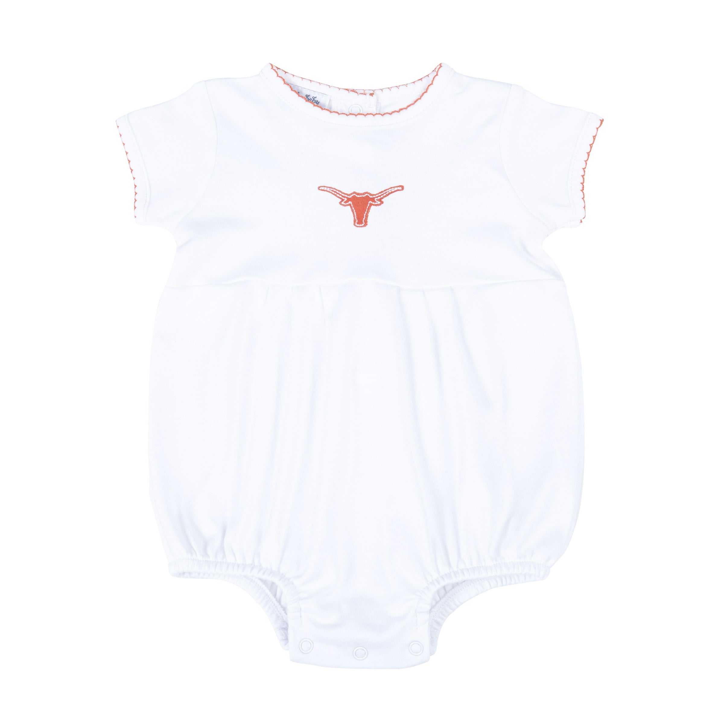 Magnolia Baby Lil' Longhorn Embroidered Short Sleeve Boy Bubble