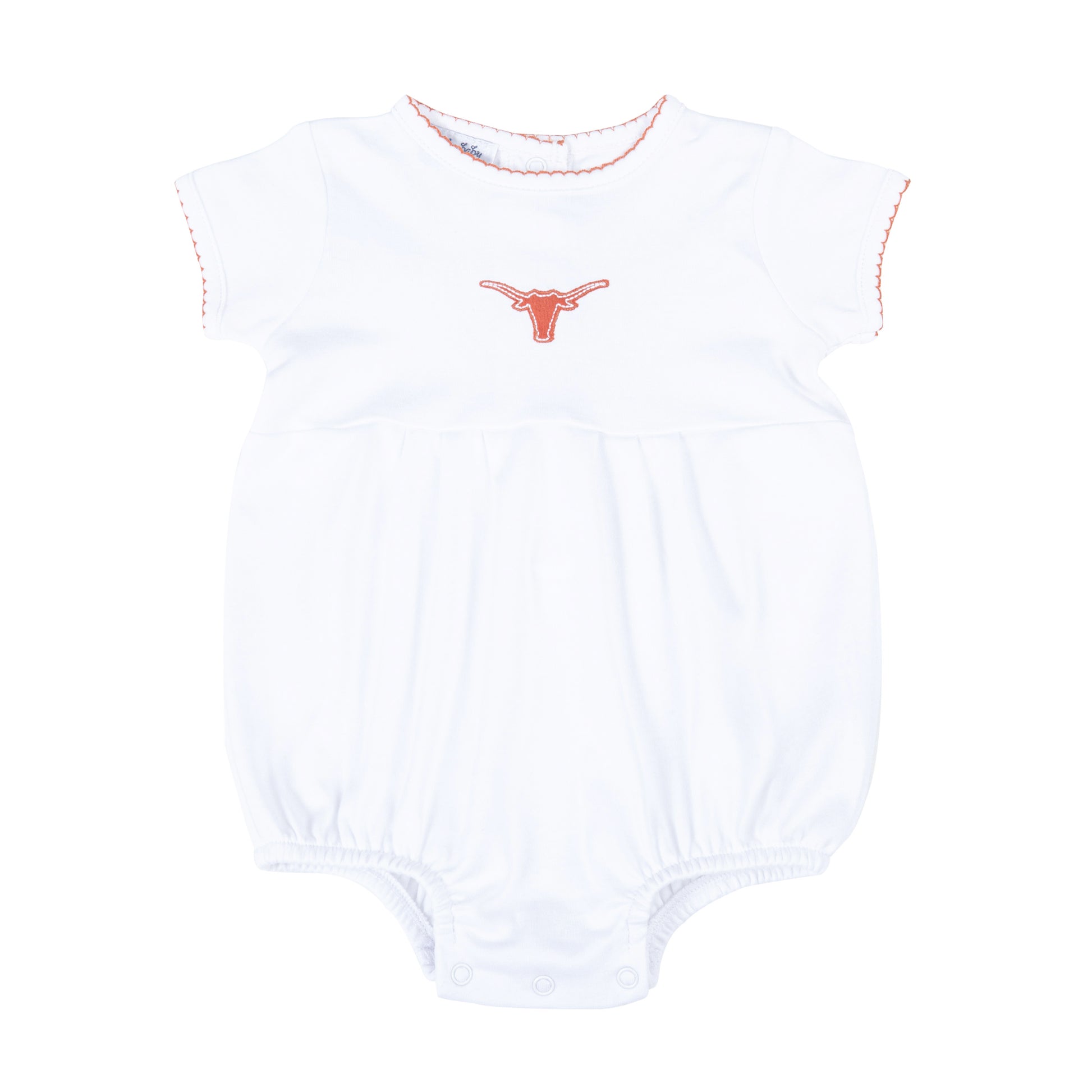 Magnolia Baby Lil' Longhorn Embroidered Short Sleeve Boy Bubble