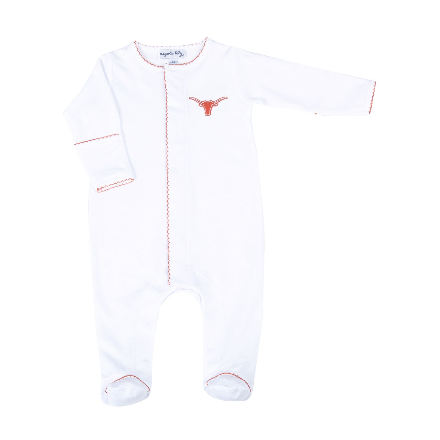 Magnolia Baby Lil' Longhorn Embroidered Footie