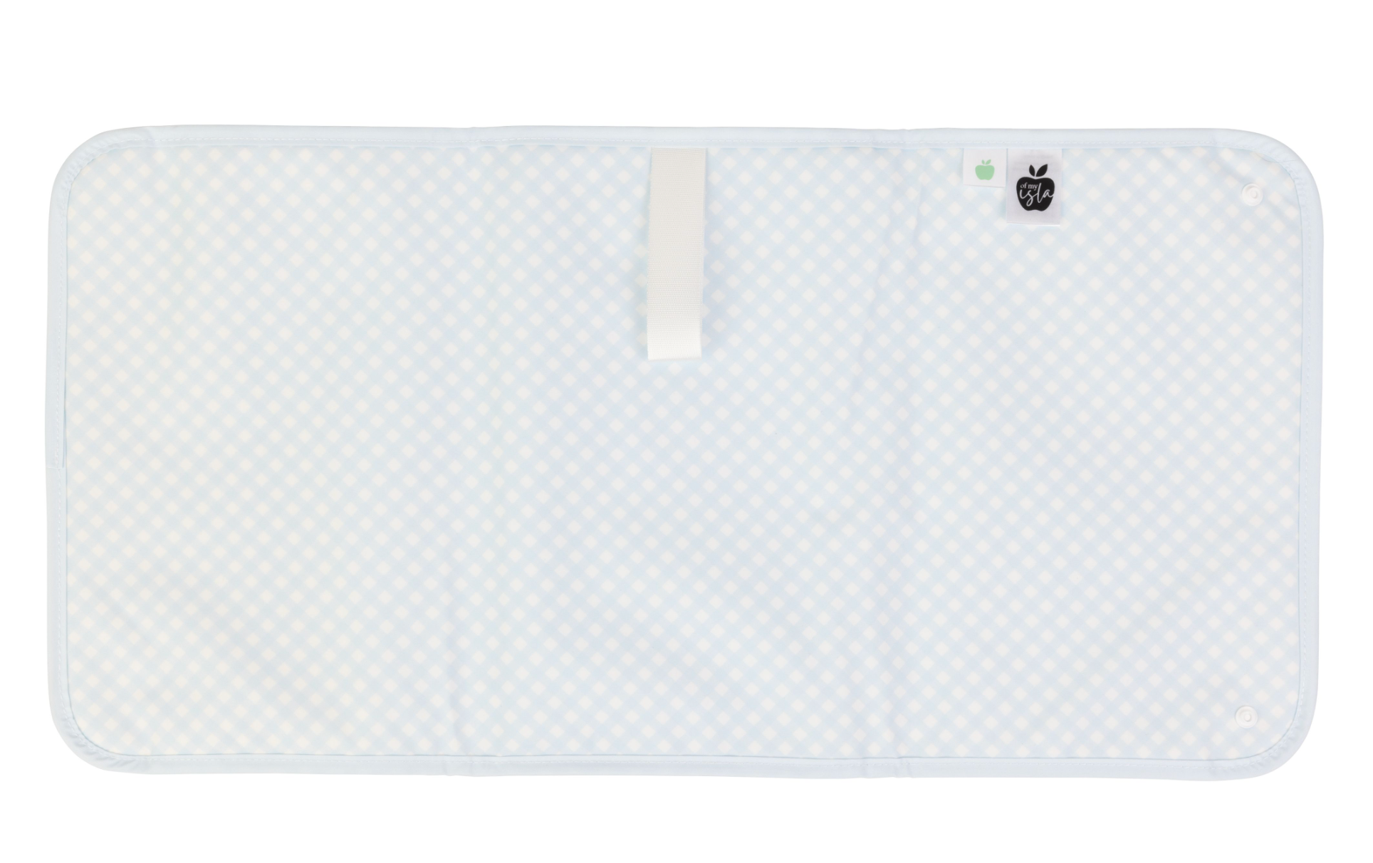 Apple of My Isla The Changing Pad- Blue Gingham 