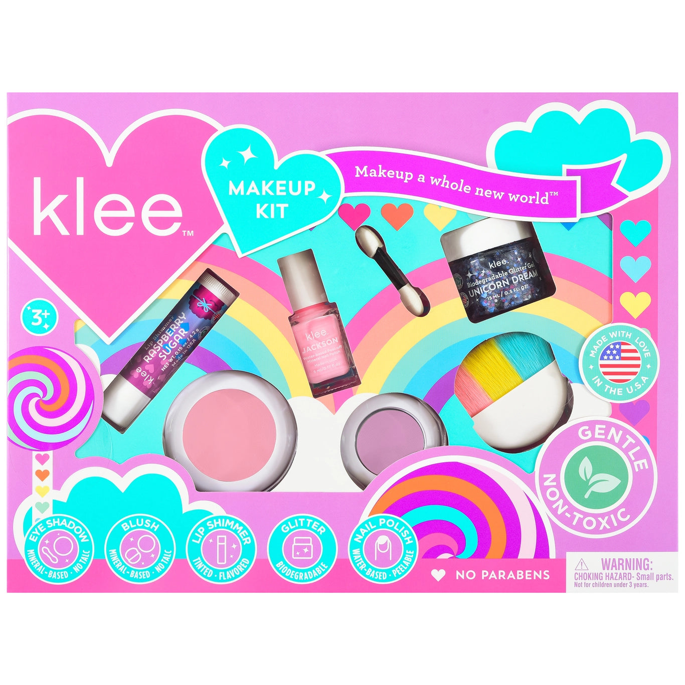 Klee Naturals Confetti Spark- Pinwheel Love Deluxe Makeup Kit