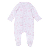 Magnolia Baby Holiday Toile Footie- Pink