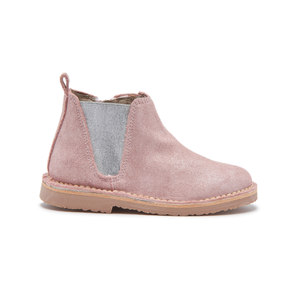 Children Chic Sparkly Suede Chelsea Boots in Rose