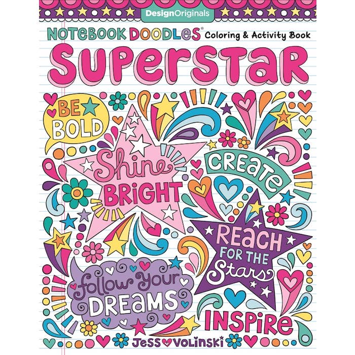 Coloring Book Notebook Doodles - Superstar
