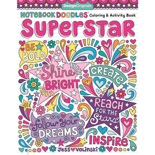 Coloring Book Notebook Doodles - Superstar