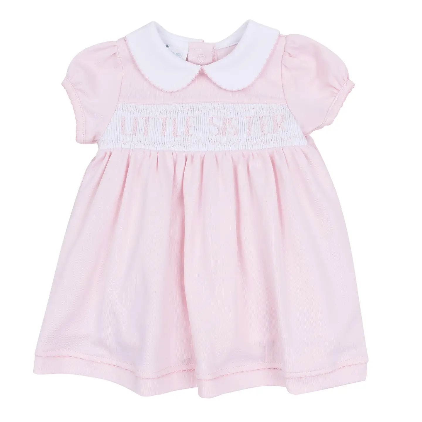 Magnolia Baby Little Sister Smocked Short Sleeve Dress