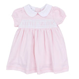 Magnolia Baby Little Sister Smocked Short Sleeve Dress