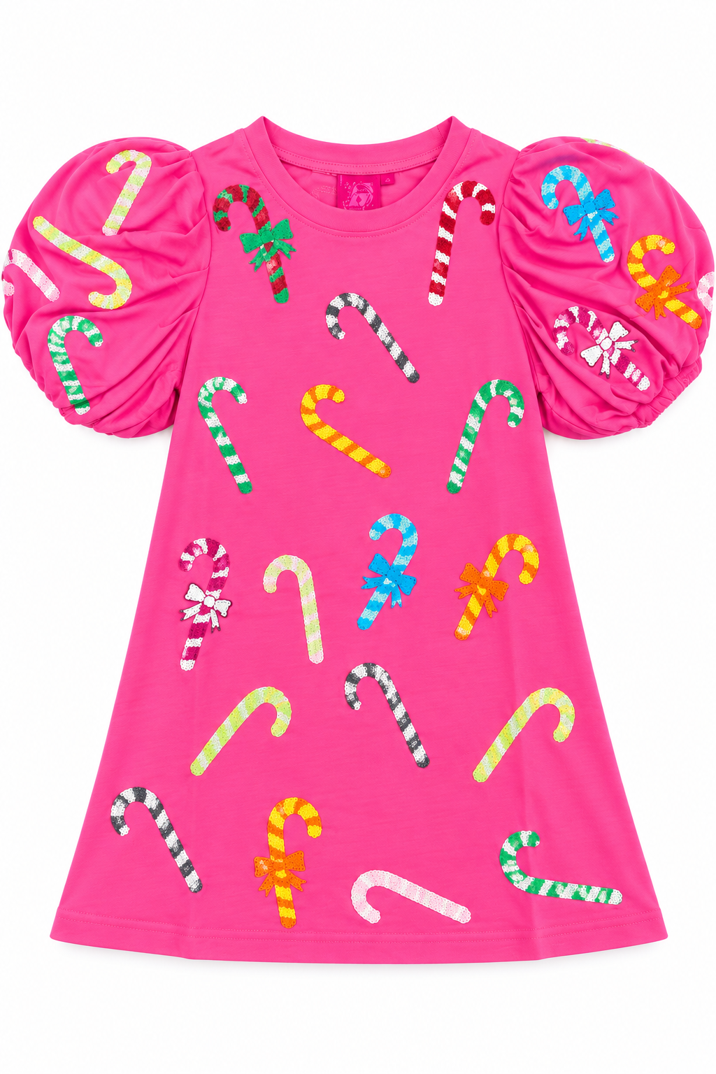 Pink Multi Candy Cane Dress