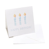 Happy Birthday Blue Candles Enclosure Card