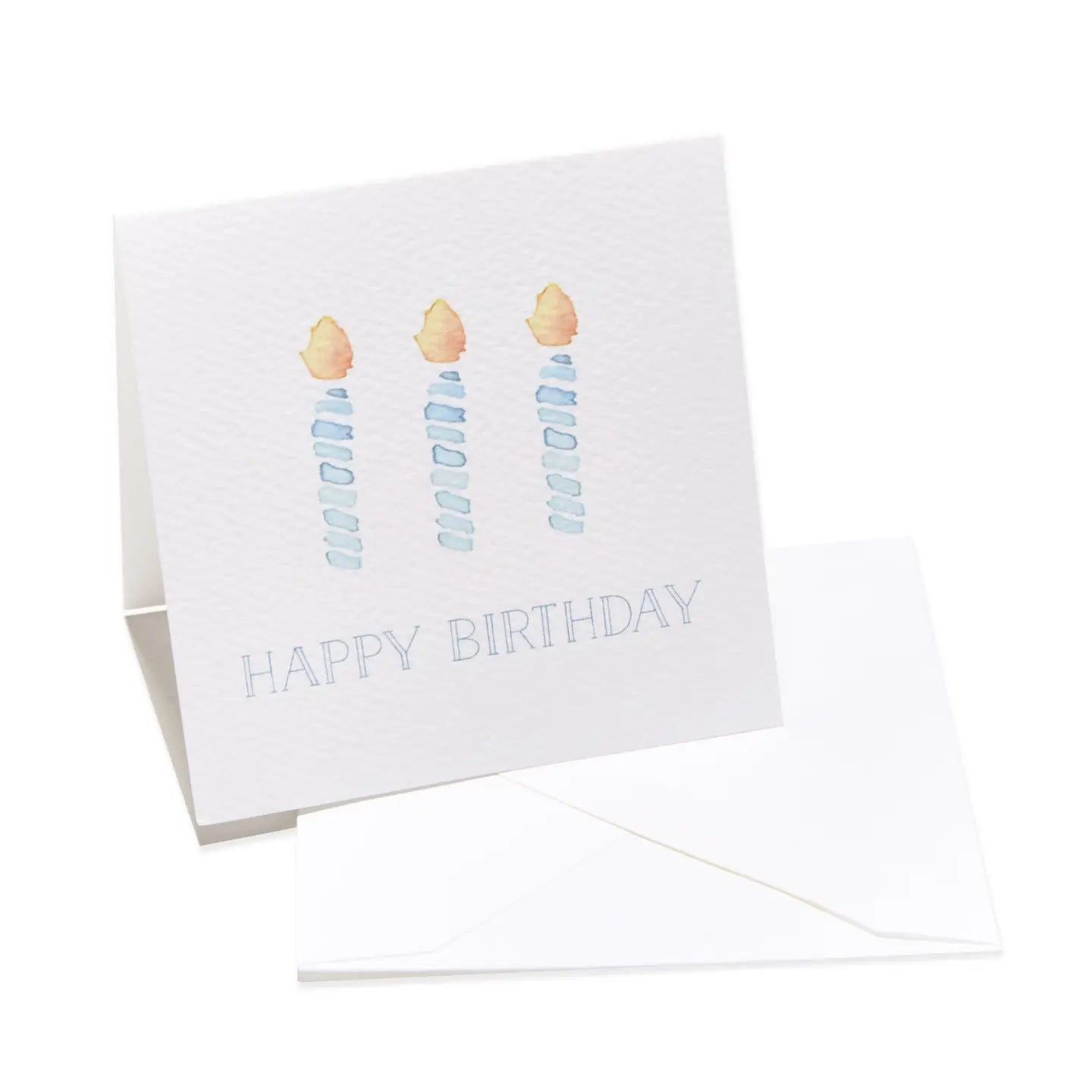 Happy Birthday Blue Candles Enclosure Card