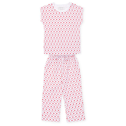 Lila and Hayes Merrick Girls' Pant Set - Heart to Heart Pink