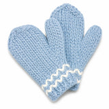 Bits and Bows Knit Mittens- Blue