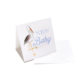 "New Baby" Blue Stork Enclosure Cards
