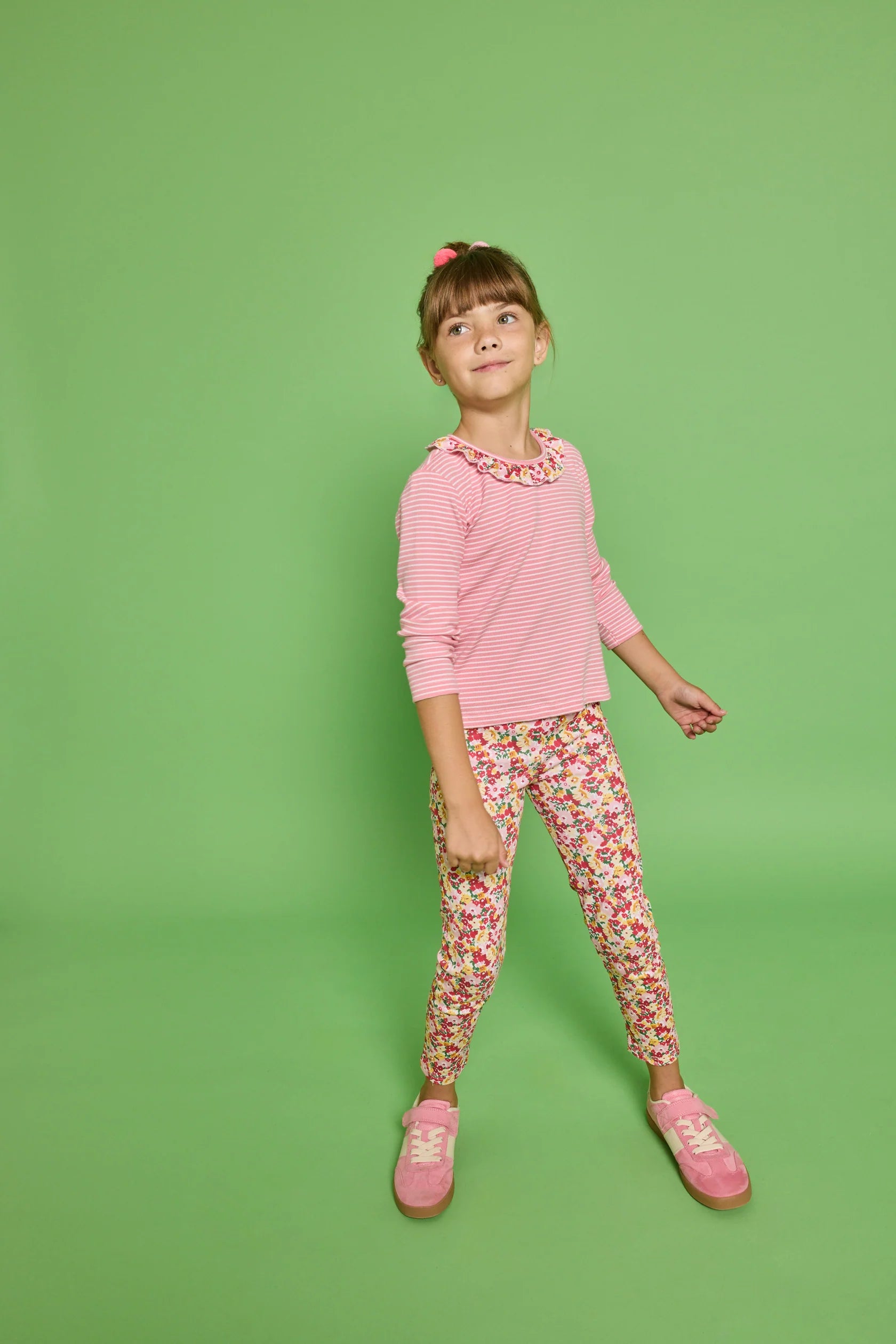 Bisby Caroline Tee- Autumn Floral Stripe