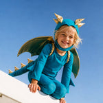 Band of the Wild Jade Blue and Gold Dragon Costume