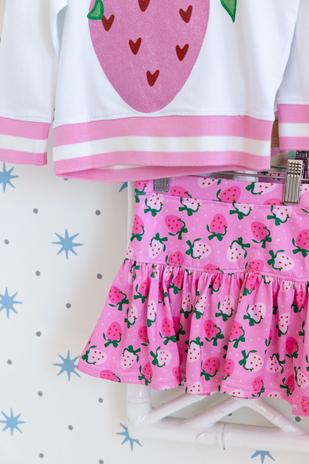 Gathered Skort - Strawberry Heart