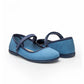 Evelyn Blue Canvas Mary Janes