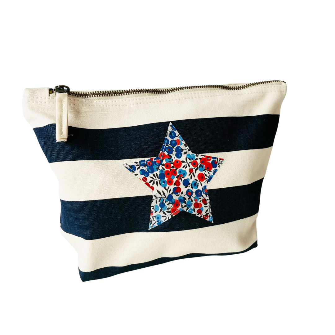 My Little Shop UK Stripe Pouch with Patriotic Liberty Star