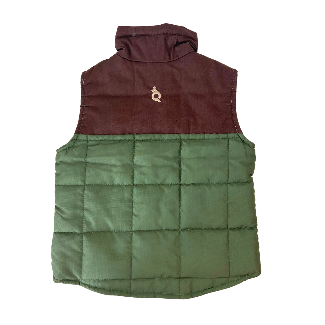 BlueQuail Army Green and Brown Kids Vest