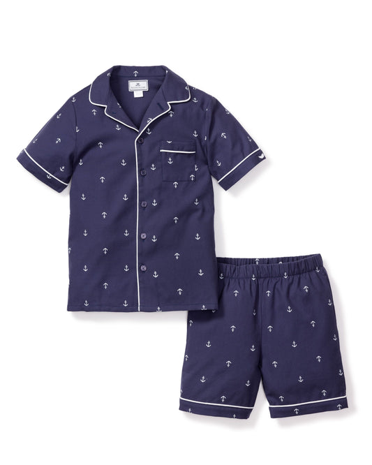 Petite Plume Children's Portsmouth Anchors Short Set Pajamas