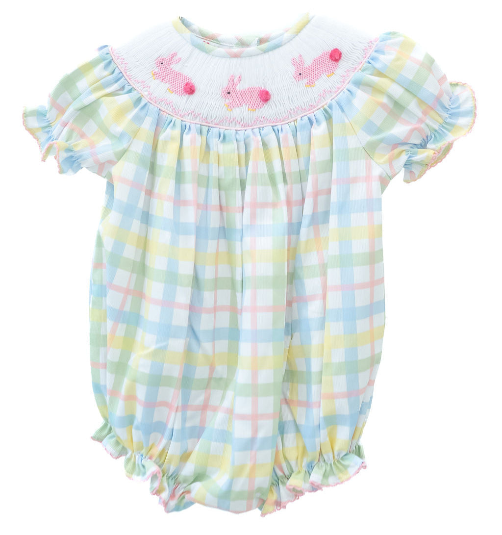 Ruth and Ralph Smocked Easter Bunnies Birdie Bubble