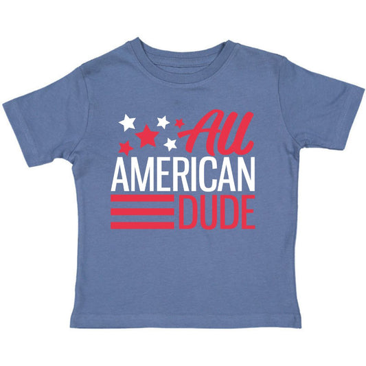 Sweet Wink All American Dude Short Sleeve T-Shirt - Indigo
