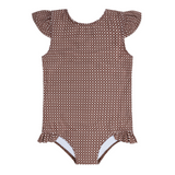 Minnow Girls Cafe Flora Cup Sleeve Rashguard One Piece