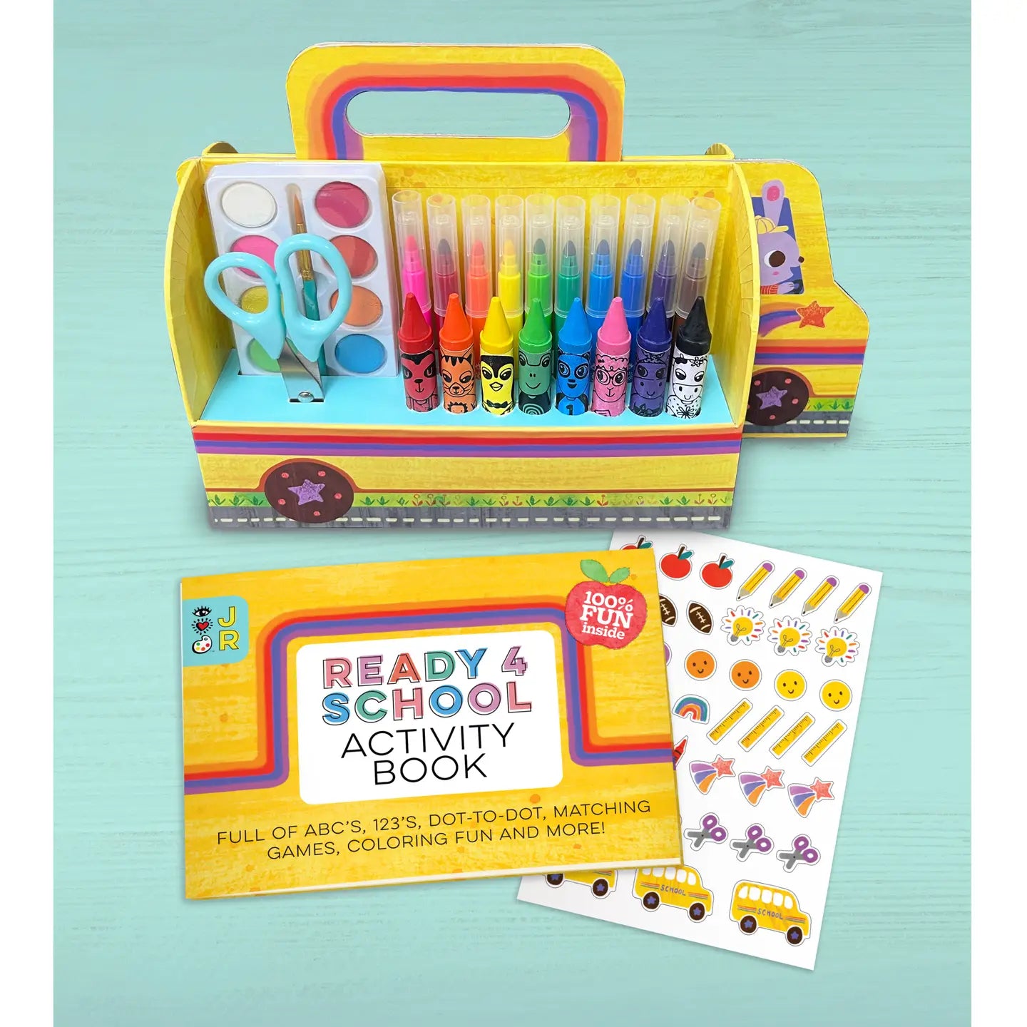 Bright Stripes Ready For School Art Set 