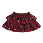 Sweet Wink Christmas Tartan Pearl Skirt