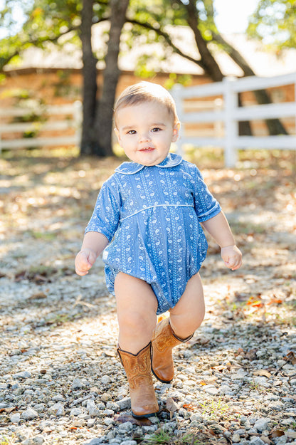 Blue Bandana Print Pima Alexander Bubble