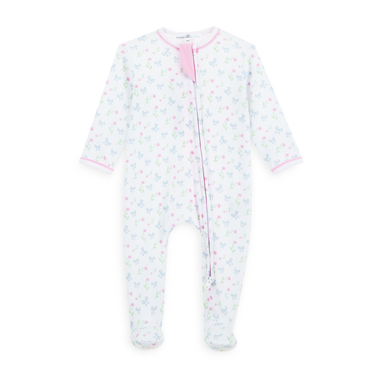 Magnolia Baby Evelyn's Classics Print Zip Footie
