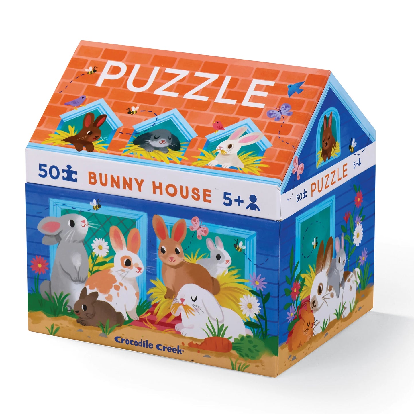 Crocodile Creek 50 Piece Puzzle- Bunny House