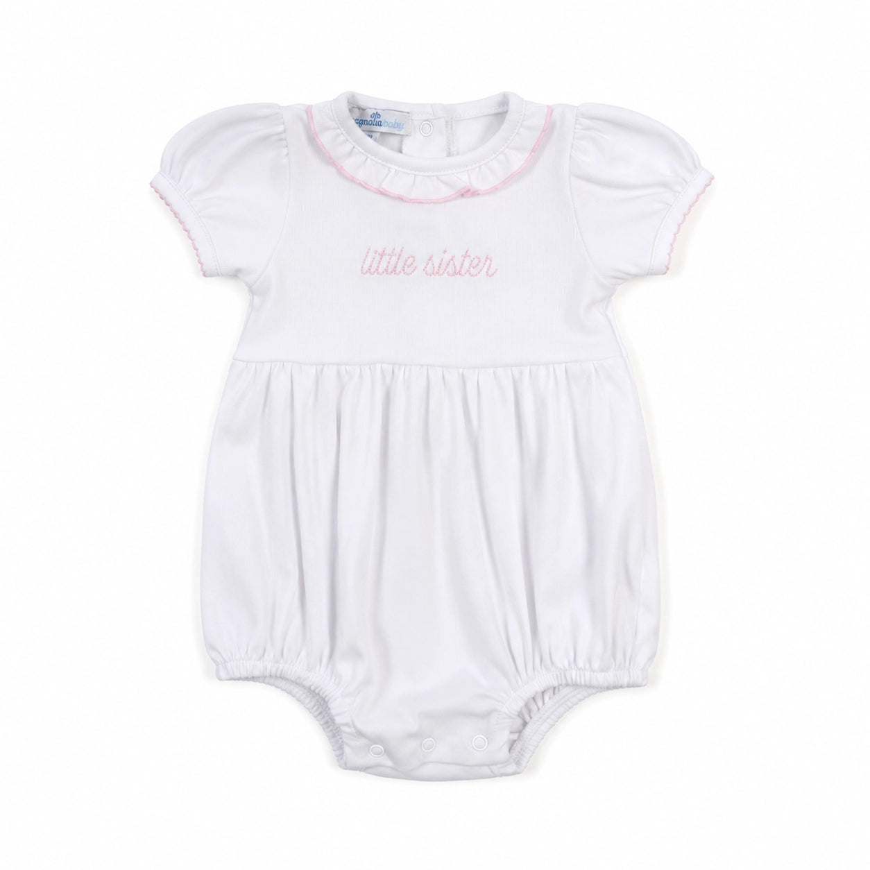 Magnolia Baby Little Sister Embroidered Bubble
