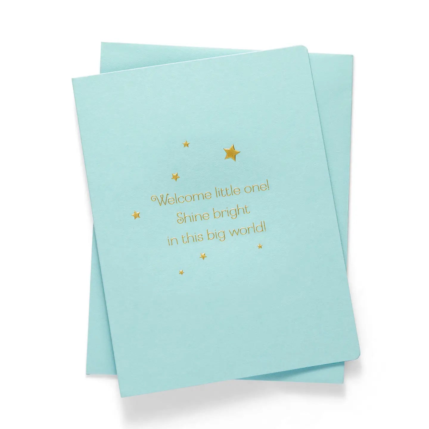 Letterpress Shine Bright Little One Engraved Greeting Card