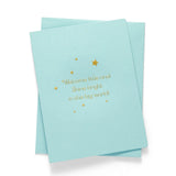 Letterpress Shine Bright Little One Engraved Greeting Card
