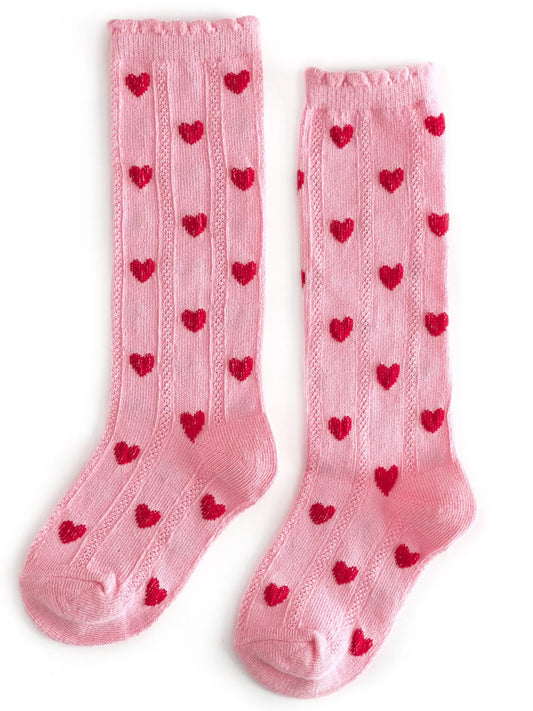 Little Stocking Co. True Love Scalloped Knee High Socks