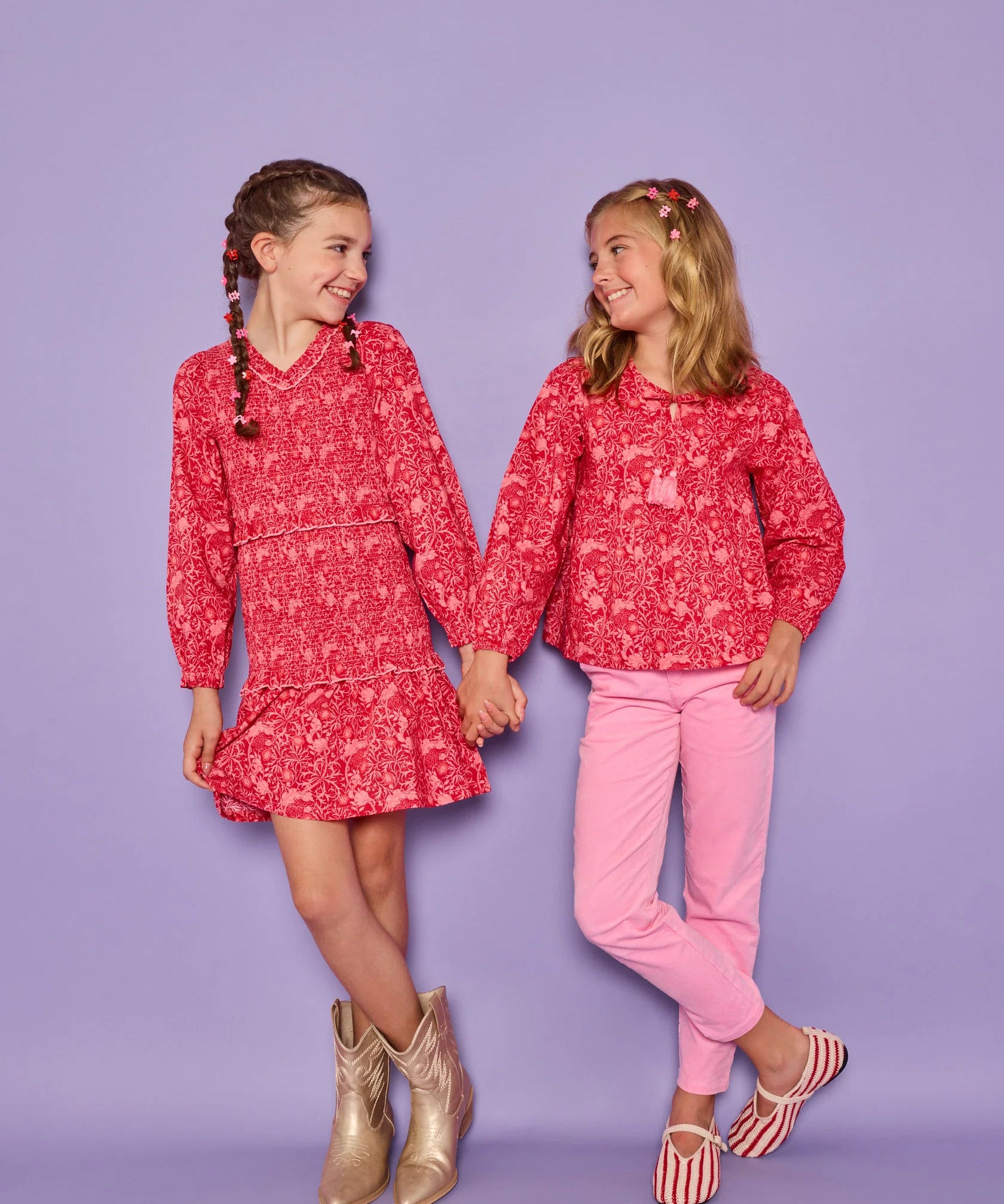 Riviera Top- Cambridge Crimson Floral