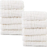 Muslin 6 Layer Burp Cloth- White
