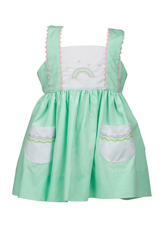 The Proper Peony Marina Mint Rainbow Dress