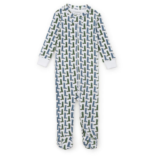 Lila and Hayes Parker Boys' Zipper Pajama - Cowboy Boots