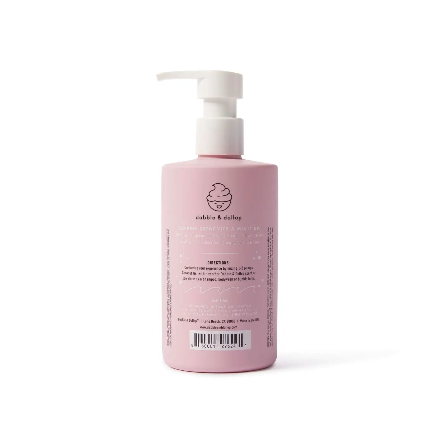 Dabble & Dollop Tear-Free Shampoo, Body Wash & Bubbles- Coconut