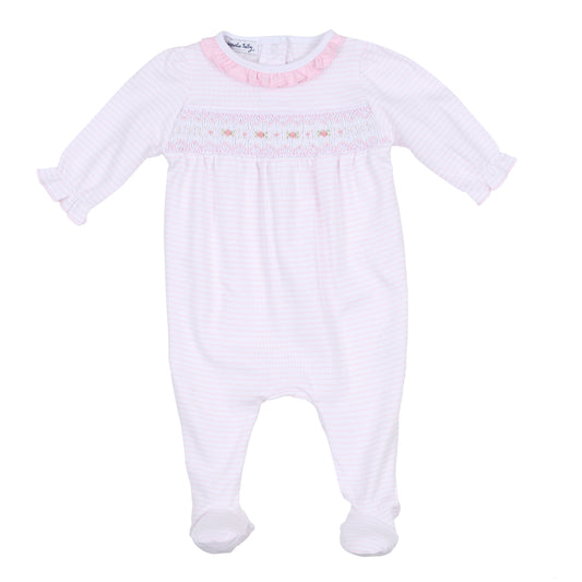 Magnolia Baby Katie and Kyle Smocked Ruffle Girl Footie