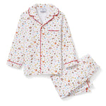 Petite Plume Santa's Workshop Twill Children's Pajama Set