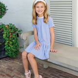 Lottie Girls' Dress - Blue Stripes