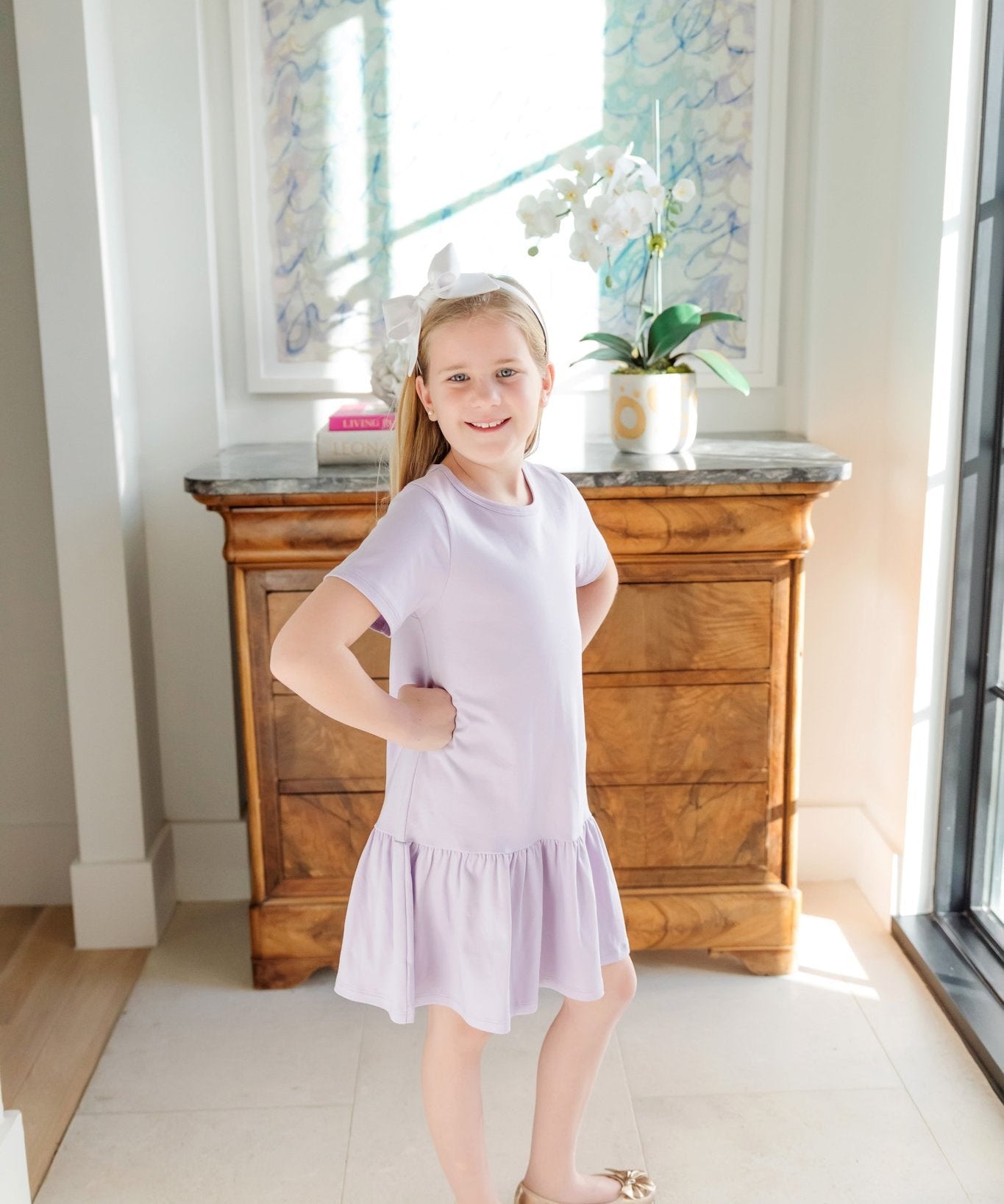 Lottie Girls' Dress - Lavender