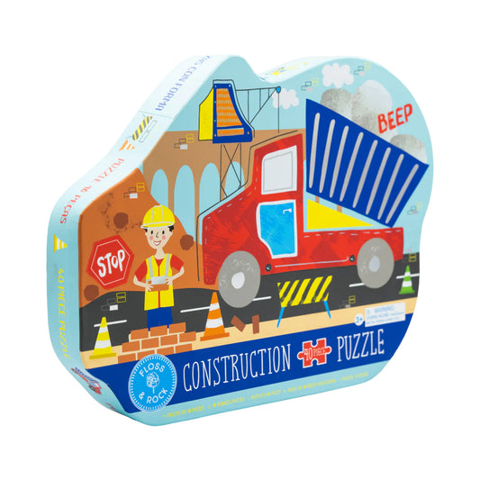 Floss & Rock Construction 40 Piece Truck Jigsaw Puzzle