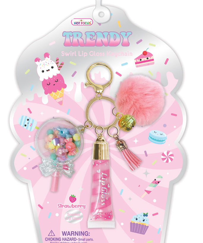 Trendy Lipgloss with Keychain- Sweets