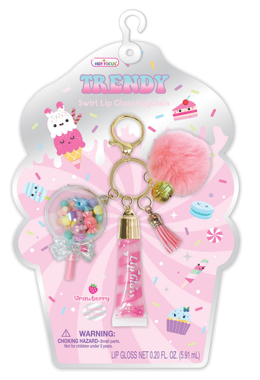 Trendy Lipgloss with Keychain- Sweets