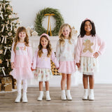 Sweet Wink Blush Velvet Bow Tights